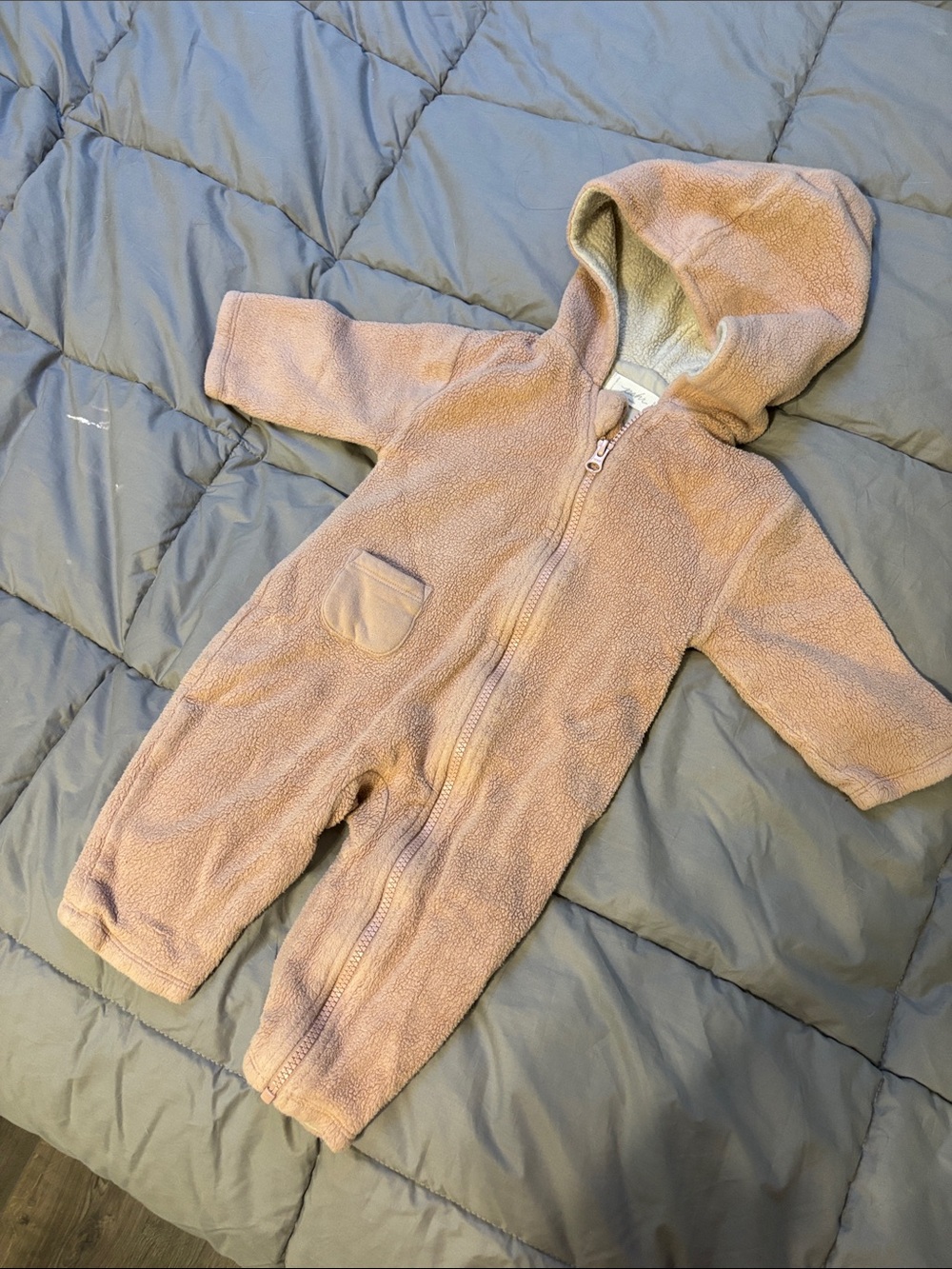 *bundle* Pehr hoodie (6-12 mo) and Pehr sleep sack (0-9 mo) - both beige-y pink